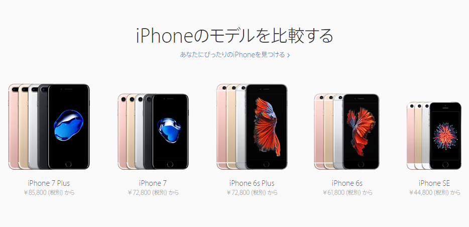 iphoneラインナップ