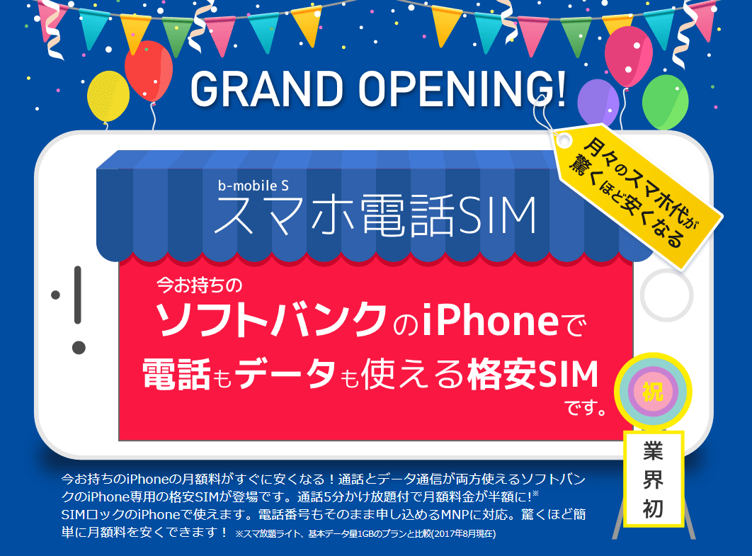 「b-mobile S スマホ電話SIM」とは?